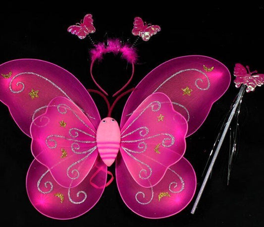 Butterfly Wings with Wand and Headband