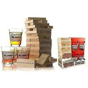 Drunken Jenga Tower Game - Includes Shot Glasses