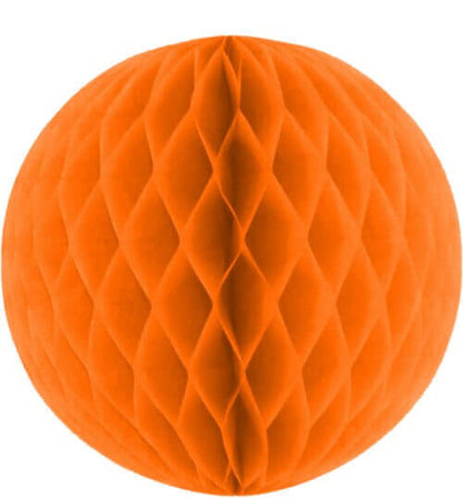 Orange Honeycomb Ball Decoration 10''