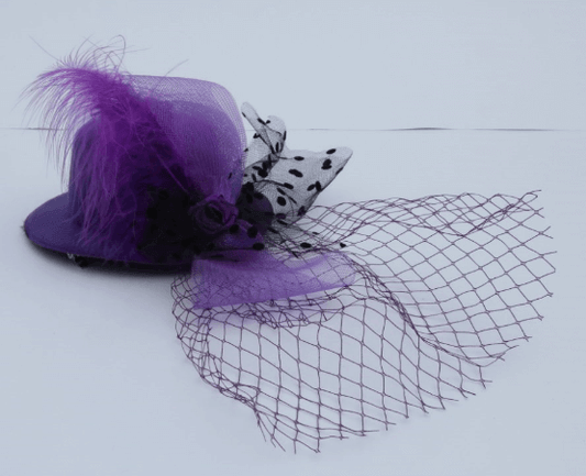 Purple Clip Top Net Headband