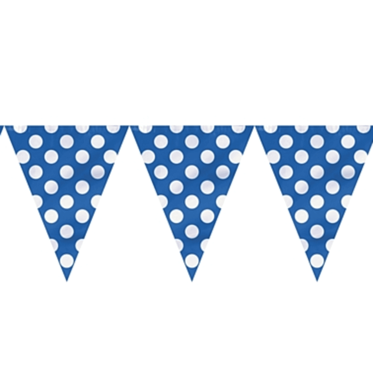 Polka Dot Buntings BLUE - Over 9 FT