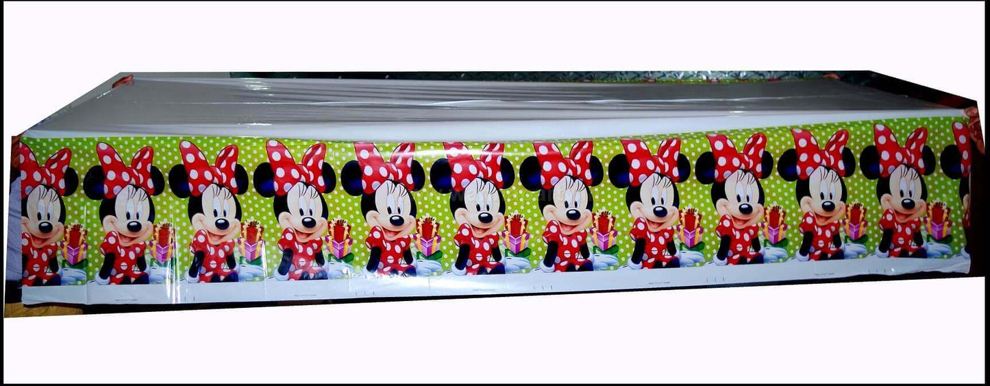 Minnie Mouse Table Cover for Birthday - 52"in X 86"in