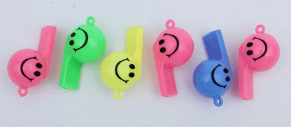 Smiley Whistle Favors - 6PC