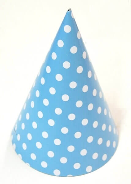 Polka Dot Caps Blue - 10PC