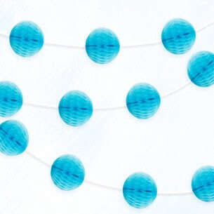 Blue Honeycomb Garland Decoration - 10FT