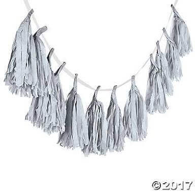 Silver Tassle Garland - 5PC