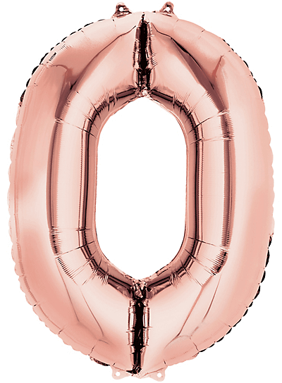 40 Numerical 0 Rose Gold Balloon