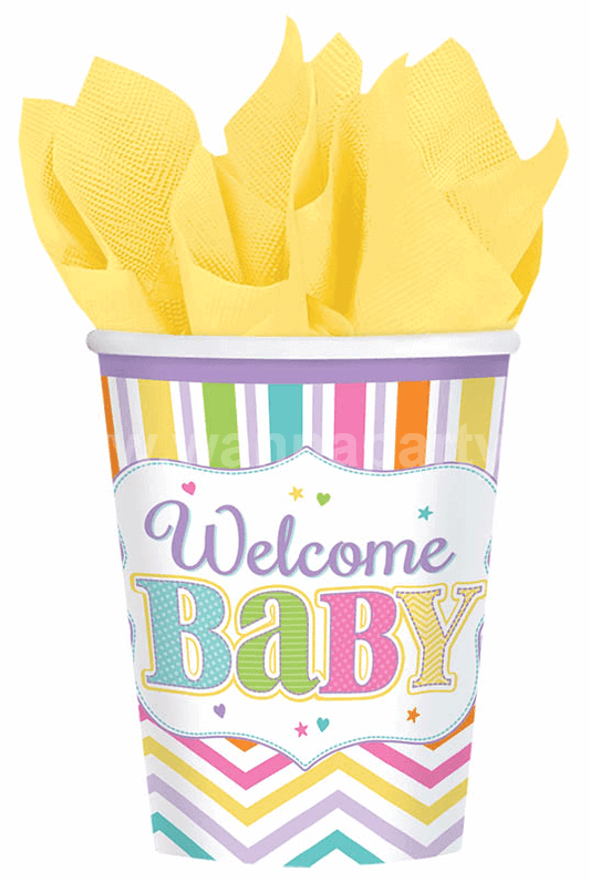 Welcome Baby Shower 9oz Cups -9PC