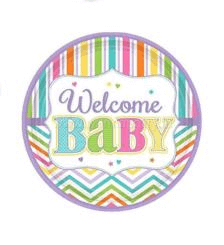 Welcome Baby Shower Dessert Plates -9PC