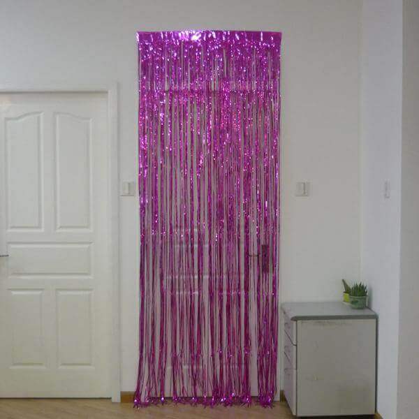 Foil Curtain Decoration Red