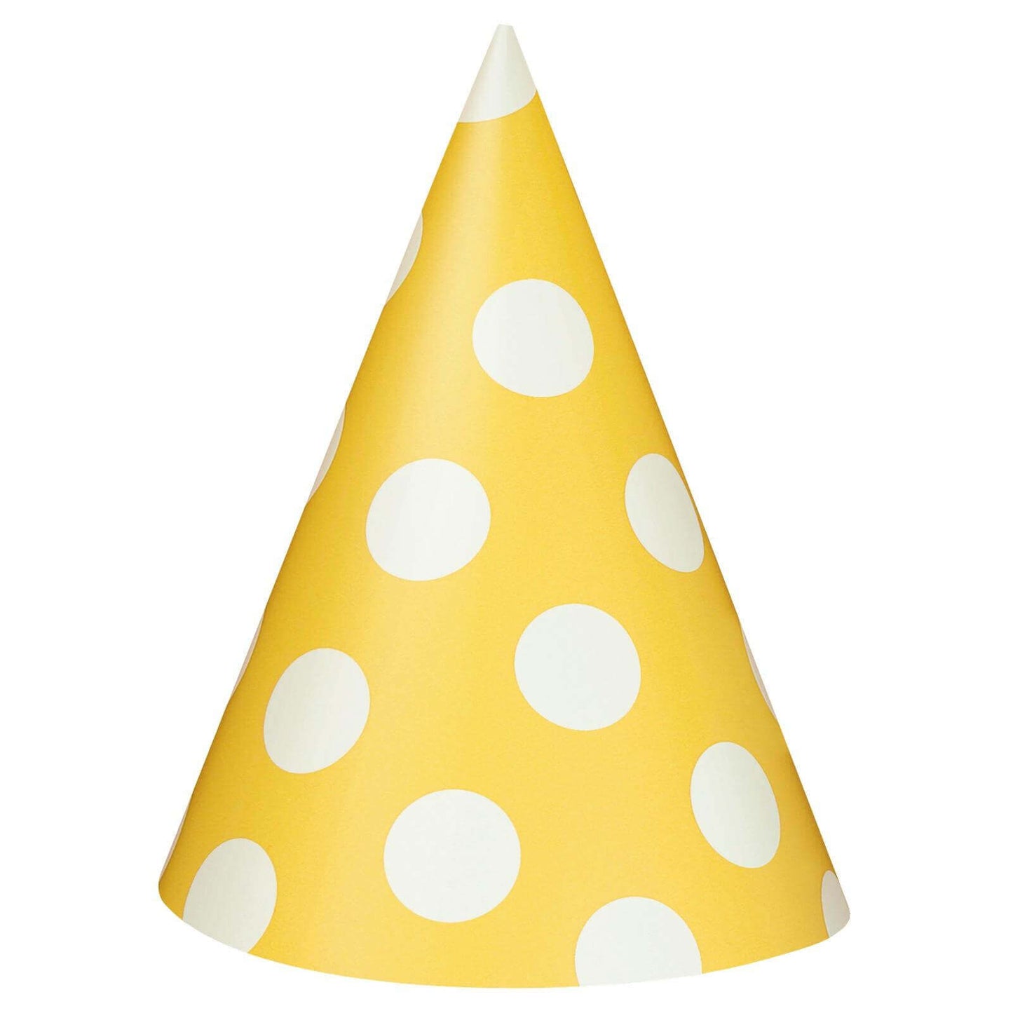 Polka Dot Caps Yellow - 10PC