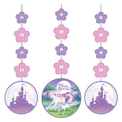 Unicorn Fantasy Hanging Cutouts - 5PC