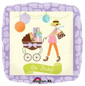 Modern Mommy Balloons Square 18" S40