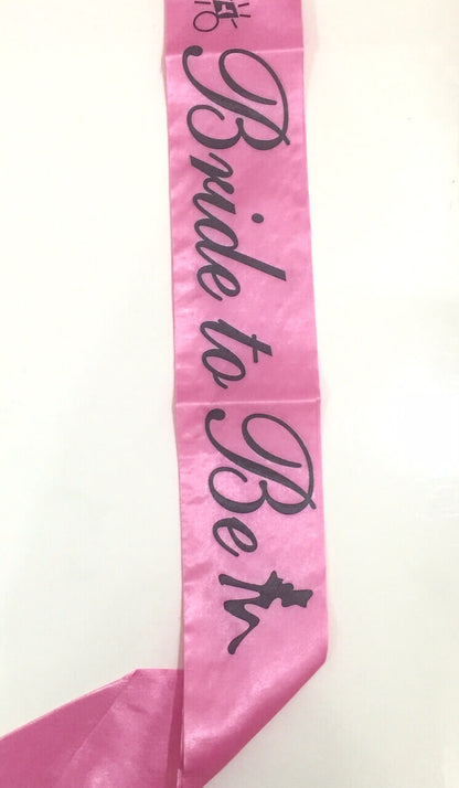 Bride to Be Bachelorette Satin Sash