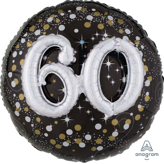 Sparkling 60th Birthday Balloon 36" P75