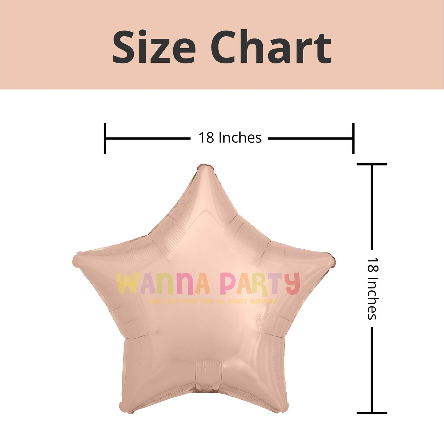 Rose Gold Decorator Star Balloon 19" S15