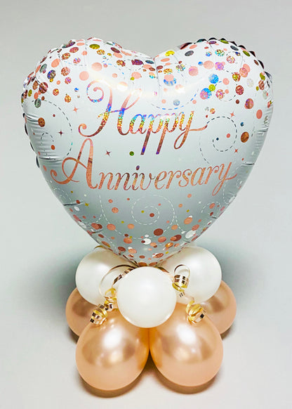 Happy Anniversary Ballloon Set in Rose Gold - 16PC