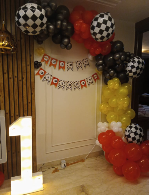 Racing Cars Happy Birthday Set up