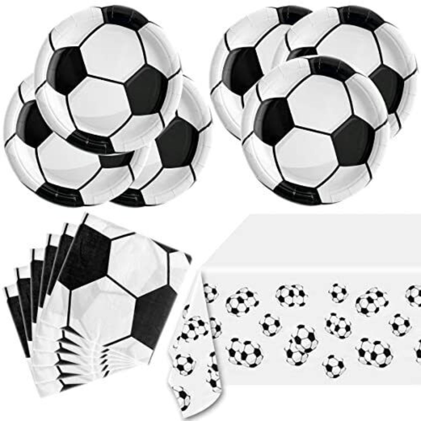 Soccer Theme Party Paper Plates - 10PC