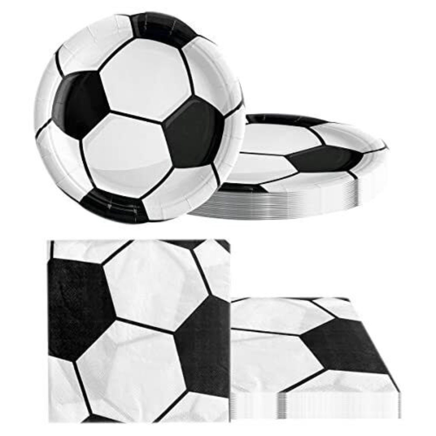 Soccer Theme Party Paper Plates - 10PC