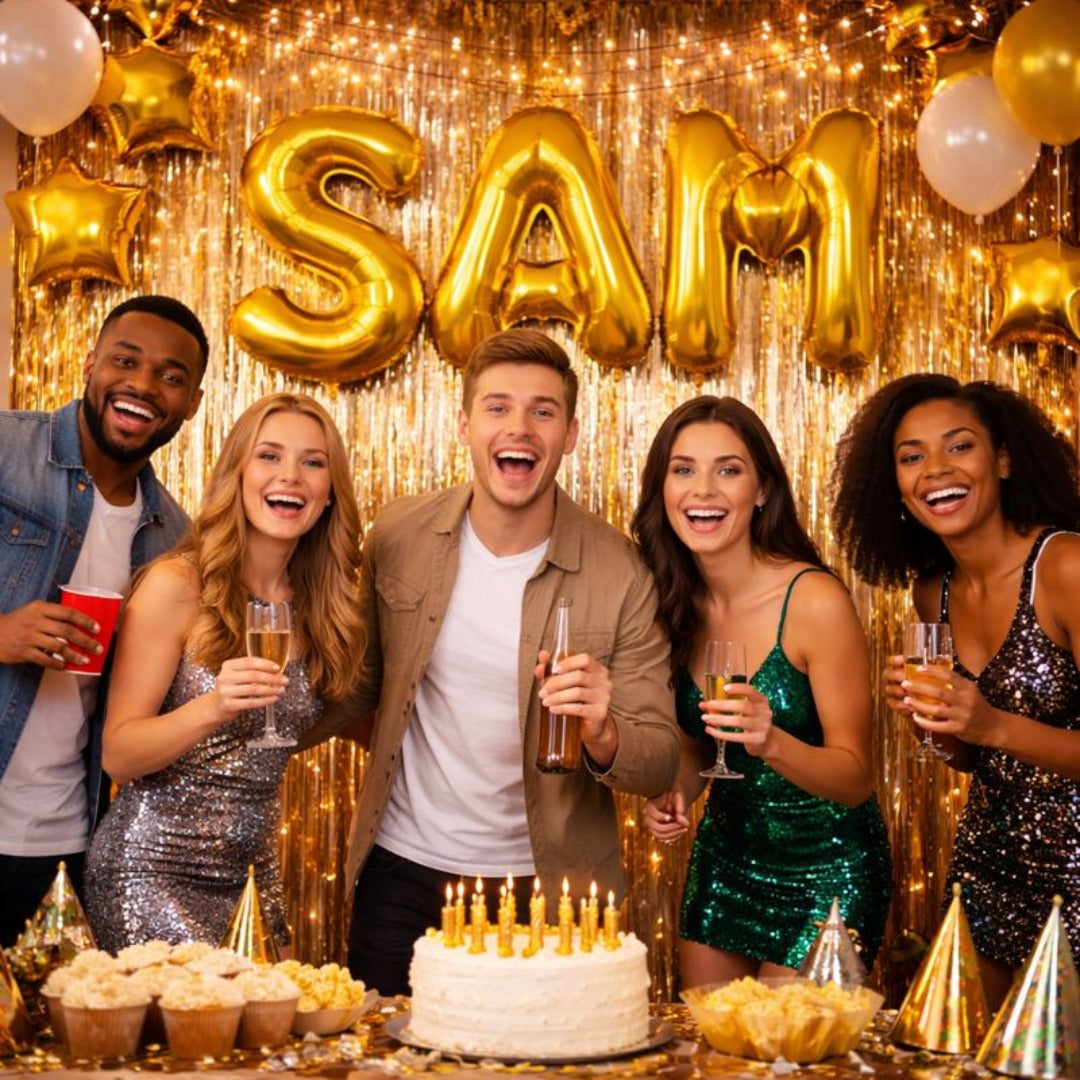 16 Inch Letter S Gold Foil Balloon for Birthday Party Decoration