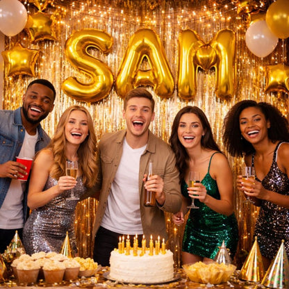 16 Inch Letter S Gold Foil Balloon for Birthday Party Decoration
