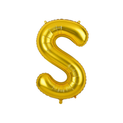 16 Inch Letter S Gold Foil Balloon for Birthday Party Decoration