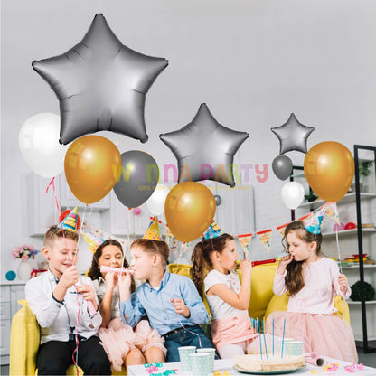 Wanna Party Matte Star Balloon (19 Inch, Silver)