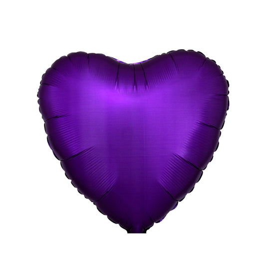 Satin Deluxe Royal Purple Matter Finish Heart 18"