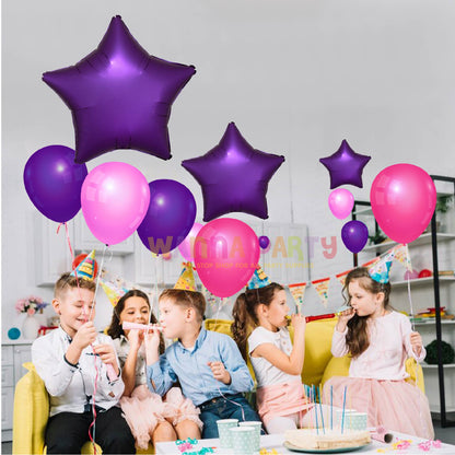 Star Shaped Matte Balloons Purple Color 18"