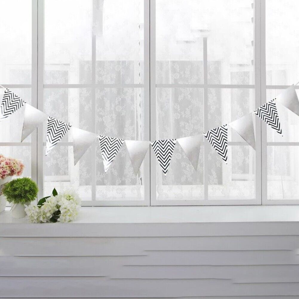 Chevron Silver Flag Buning - Over 9 FT