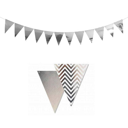 Chevron Silver Flag Buning - Over 9 FT