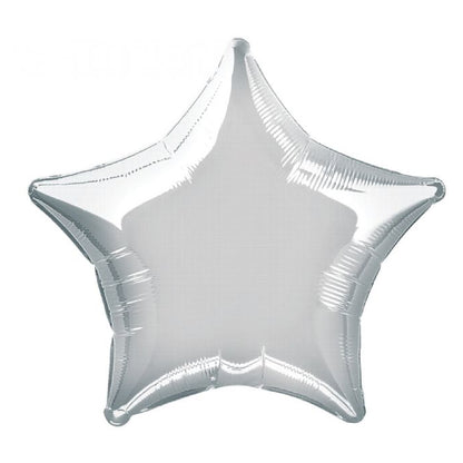 Silver Star Foil Balloon 32"