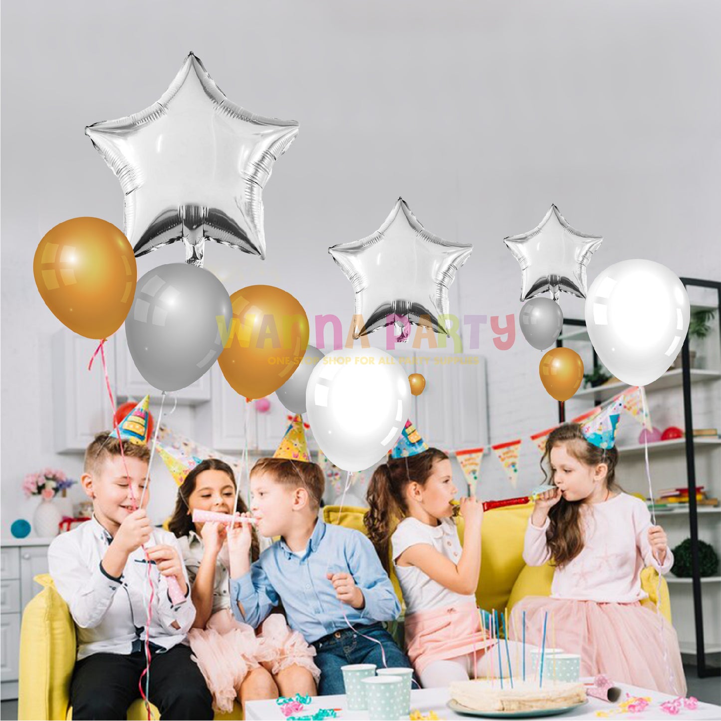 Silver Star Foil Balloon 18"