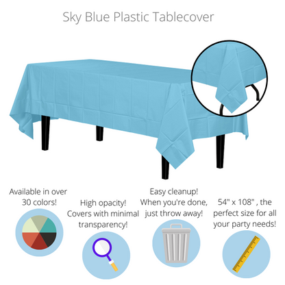 Light Blue Tablecover 54 inch x 108 inch