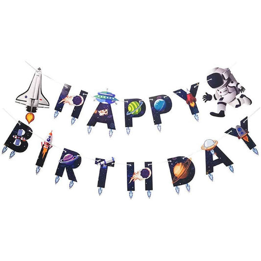 Space Theme Birthday Banner