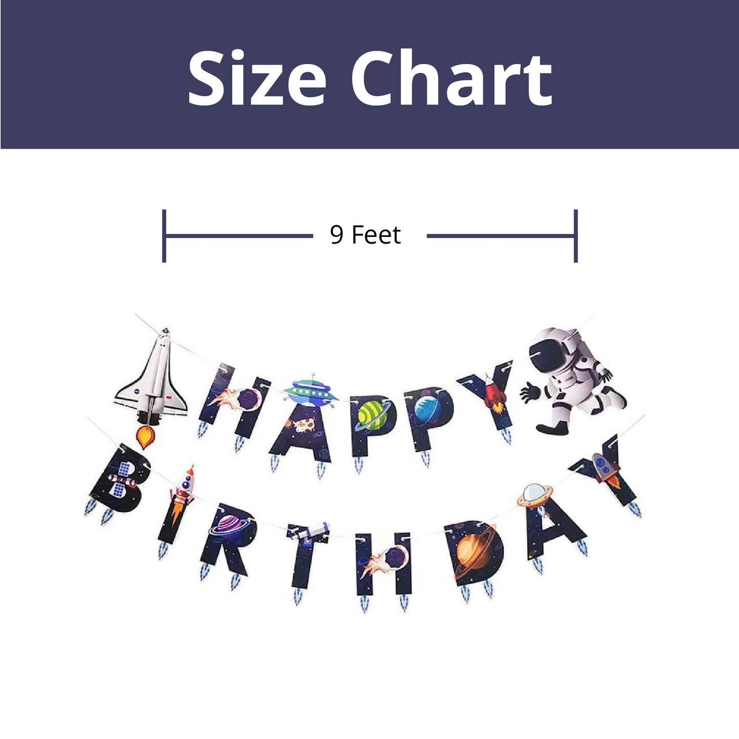 Space Theme Birthday Banner