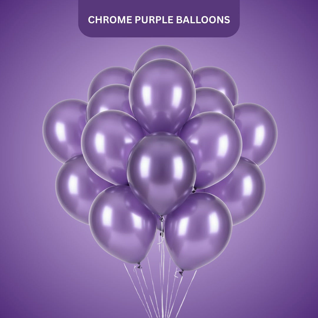 Chrome Purple Premium Latex Balloons 10" - 20PC