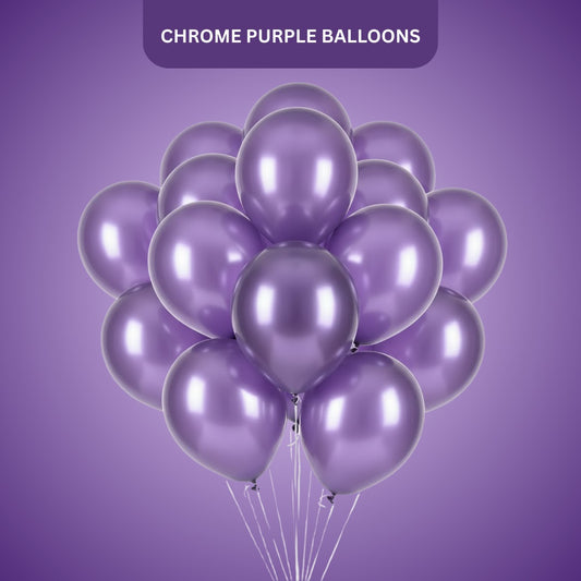 Chrome Purple Premium Latex Balloons 10" - 20PC