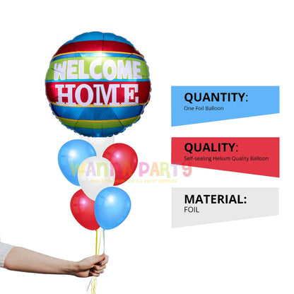 Welcome Home Colorful Stripes Balloon 18" S40