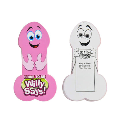 Bachelorette Party Quirky Shaped Cards Game - What Willy Says Card Game - 24 Cards