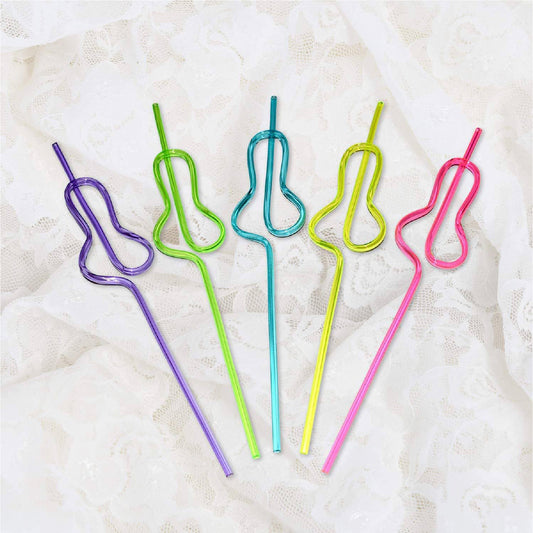 Willy Shaped Drinking Straws | Fun Bachelorette Party Accessory | Quirky Favors - 10PCS