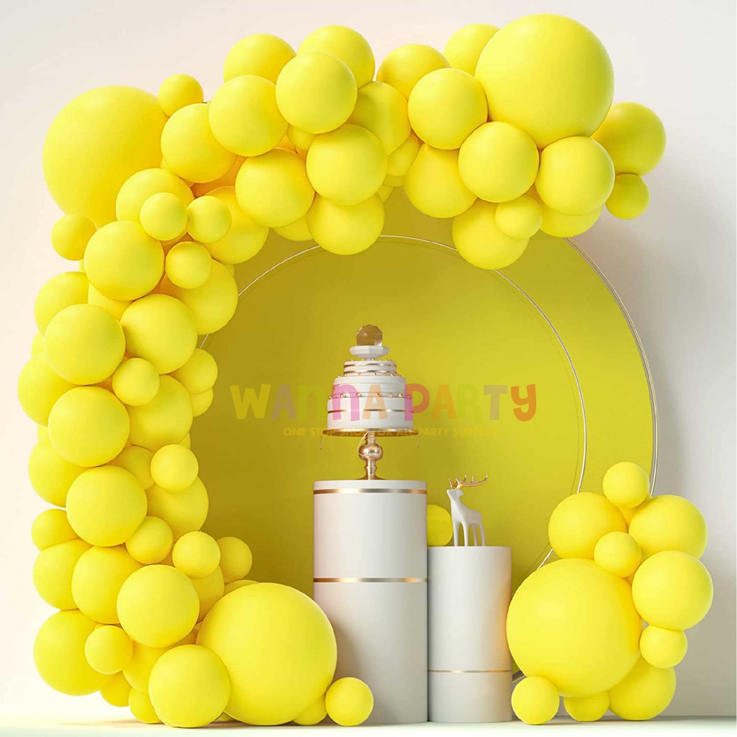 10" Macaron Yellow Balloon- 20PC