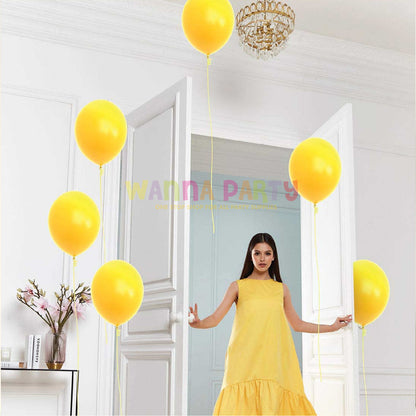 10" Macaron Yellow Balloon- 20PC