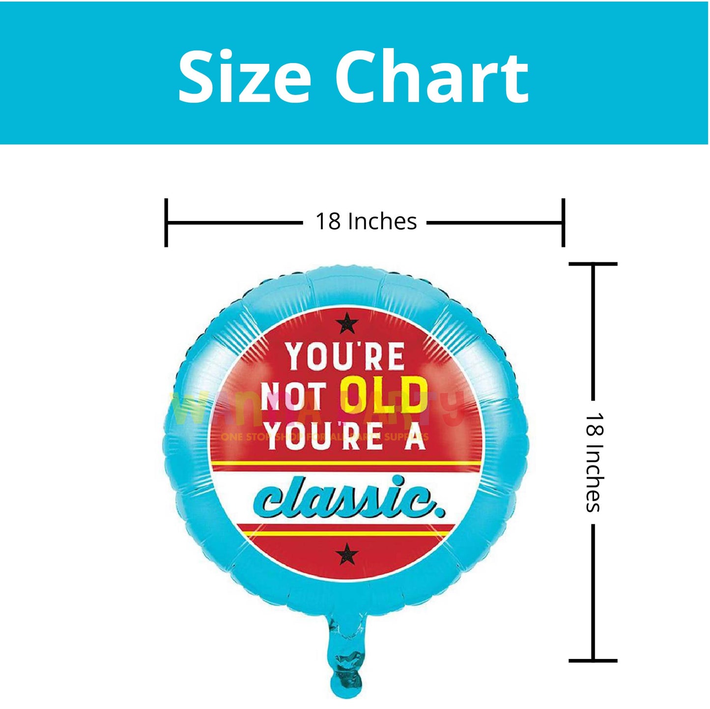 You're not old, You're Classic Balloon 18"